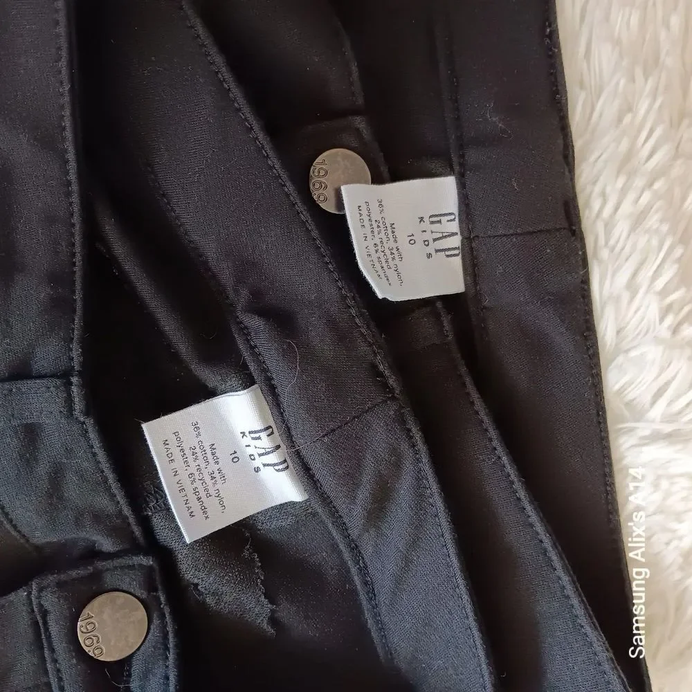 Lot 2 Gap Kids Girls 1969 Super‎ Skinny Dark Denim Stretch Jeans Sz 10 (2 pant)